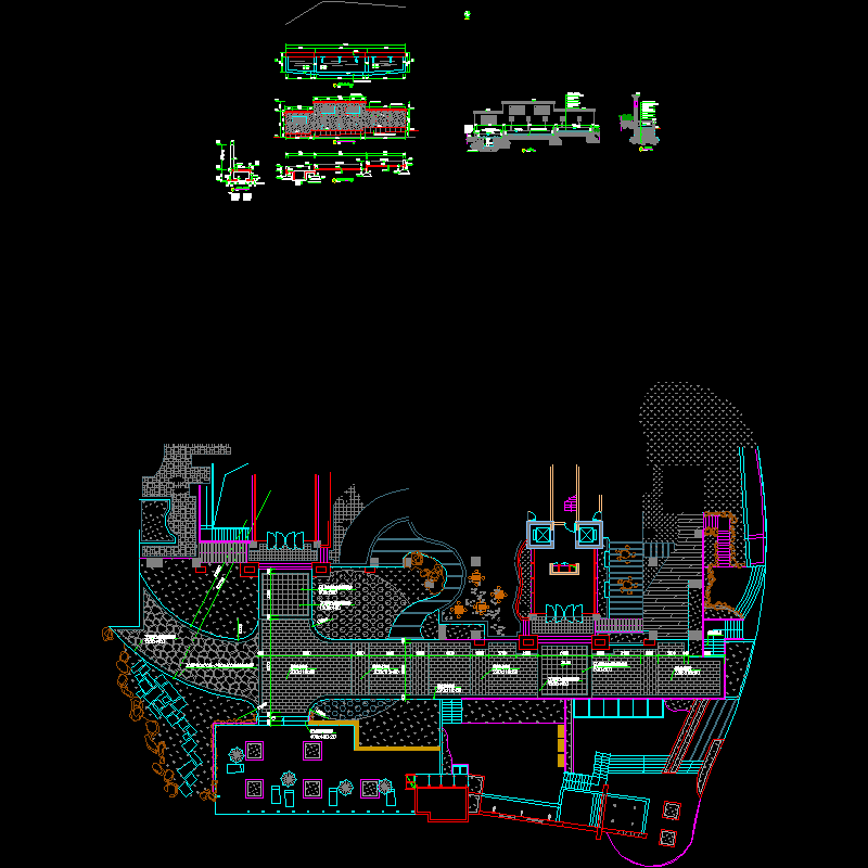 五栋东侧景墙及五栋前铺装.dwg