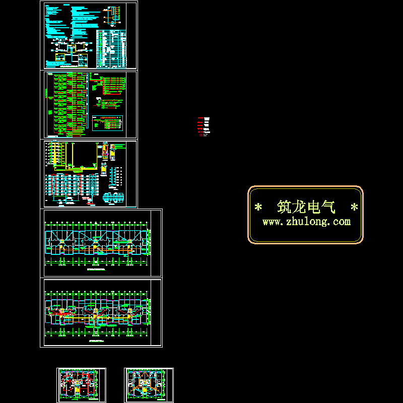 7层住宅楼电气设计CAD施工图纸.dwg