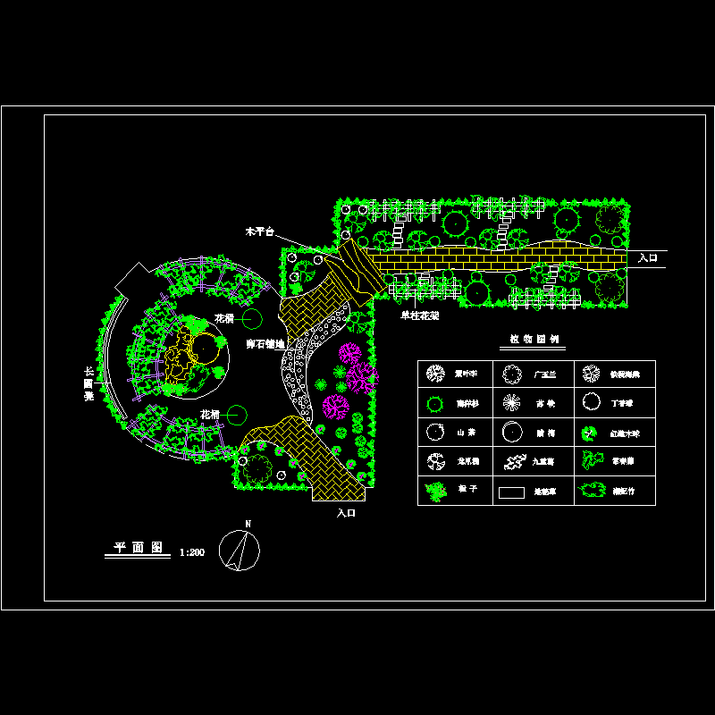 屋顶花园设计平面图.dwg