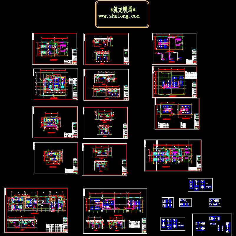 呼和浩特机场空调机房设计cad图纸