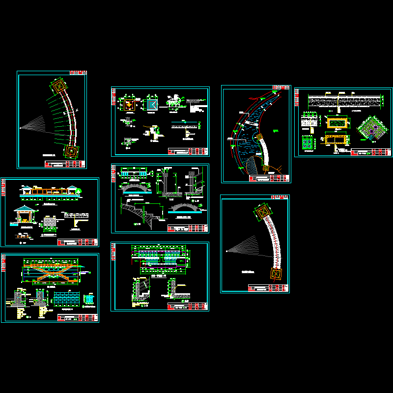 [CAD]山庄湖区施工套图（总共9页图纸）.dwg