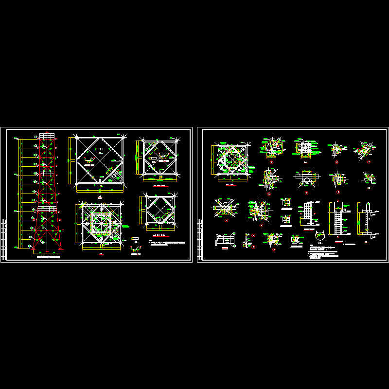 塔架施工方案CAD图纸，共23张.dwg