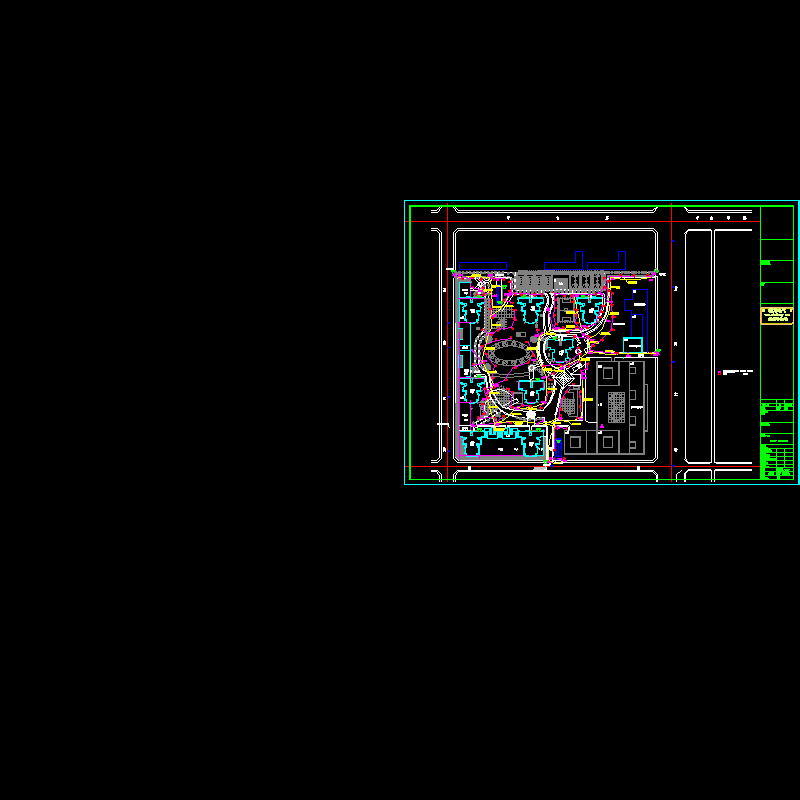 [CAD]高层小区弱电外网图纸(电缆敷设).dwg