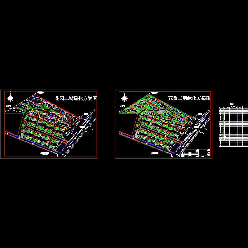 小区绿化设计施工图 - 1