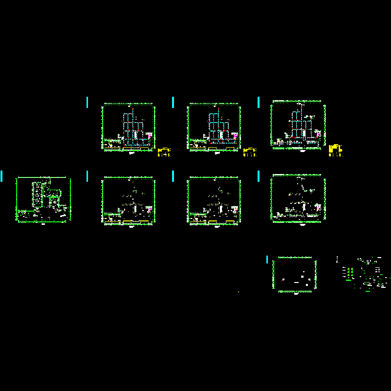 嘉美商场空调平面CAD图纸(全套)(dwg)