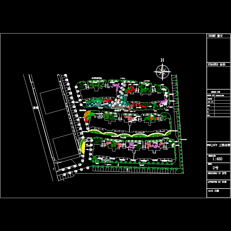 小区设计方案地形植物配置(二）.dwg