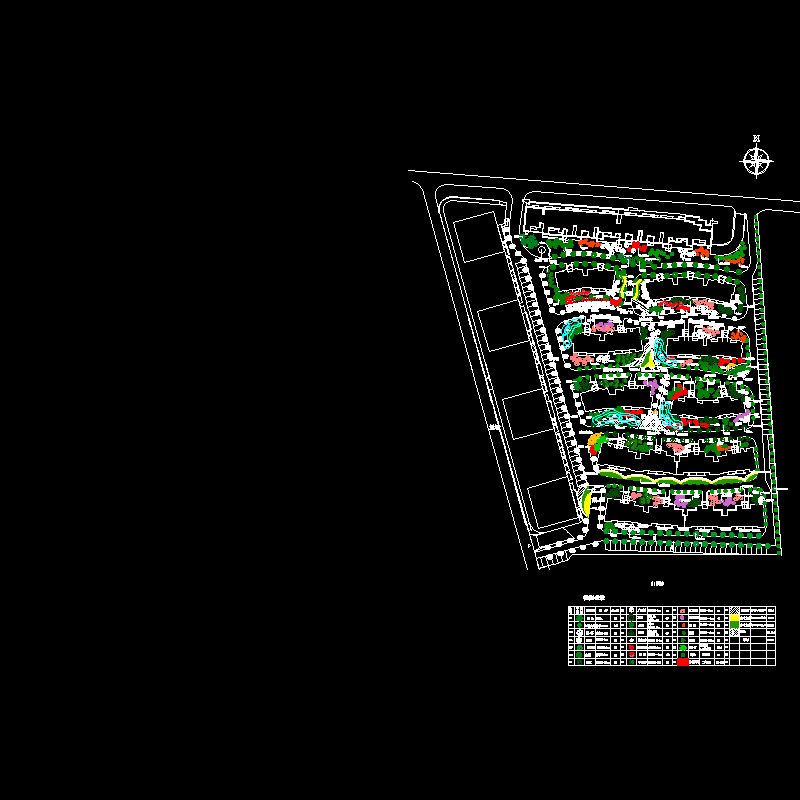 小区设计方案地形植物配置.dwg