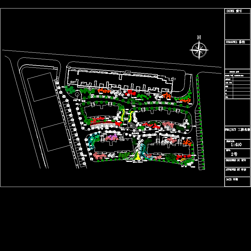 小区设计方案地形植物配置1.dwg