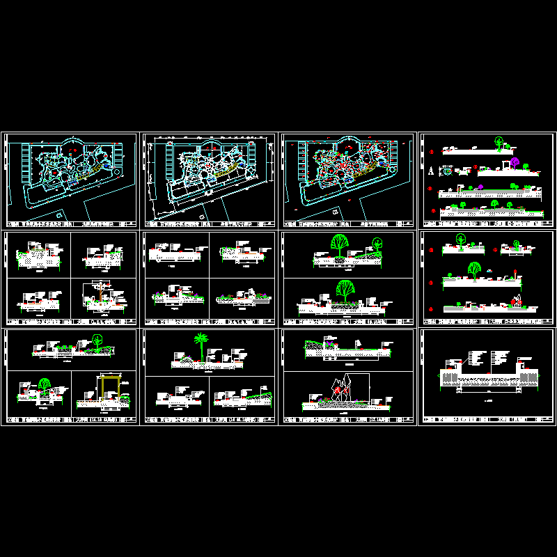 百佳豪庭小区景观CAD施工图（总共12页图纸）.dwg