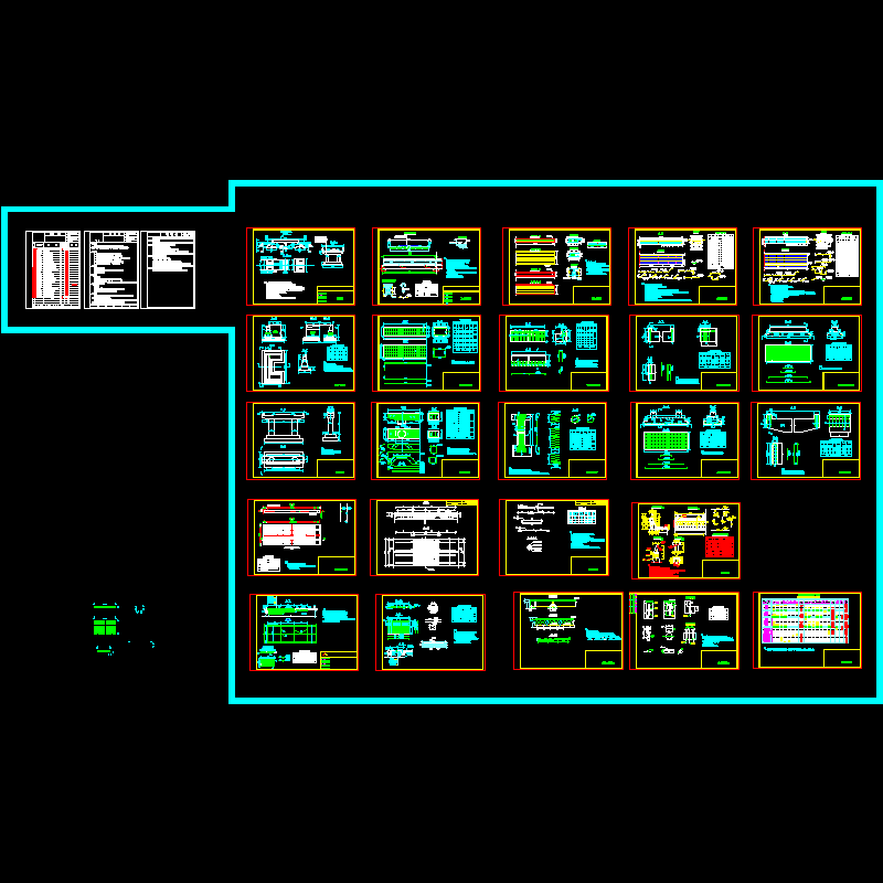 2-10m钢筋混凝土空心板桥全套CAD施工图纸（27张）.dwg