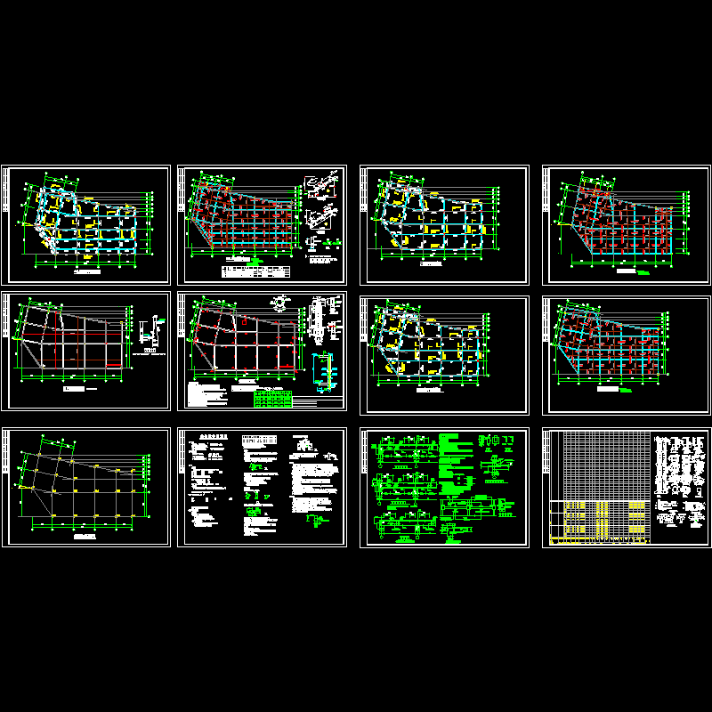 商场结构施工CAD图纸(dwg)