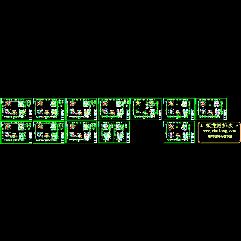 住宅楼5至30层给排水平面CAD图纸(dwg)