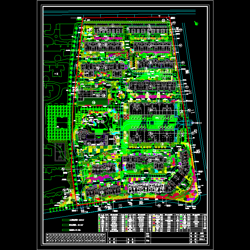 小区绿化设计施工图 - 1