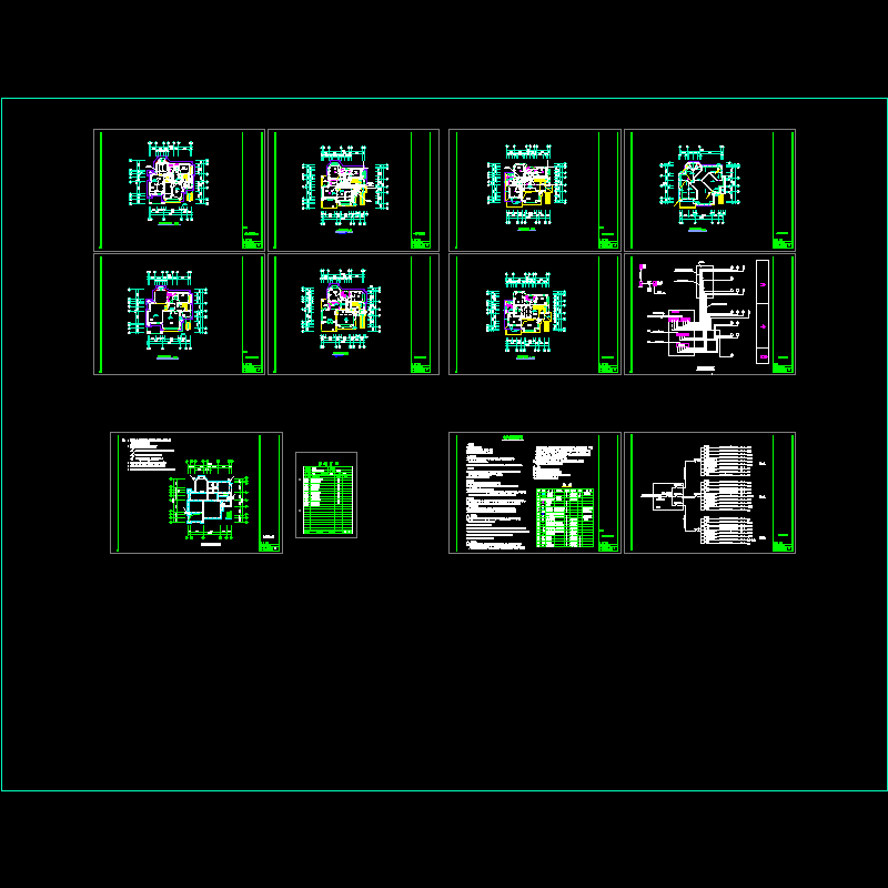 别墅电气施工CAD图纸(dwg)