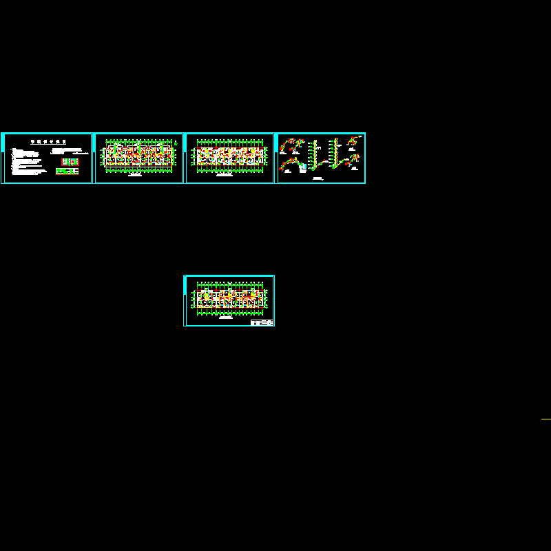 8层住宅楼采暖CAD图纸(采暖系统)(dwg)