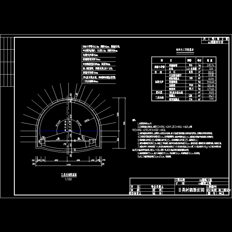 13Ⅱ类衬砌断面图.dwg