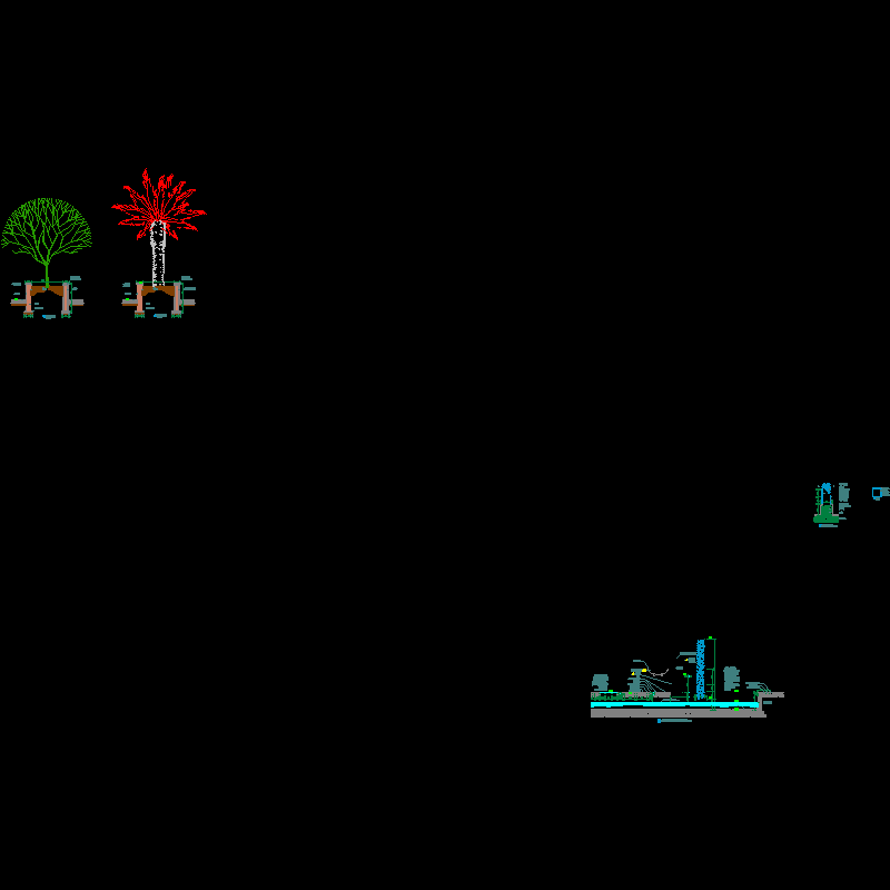 11(a-ys11)会所入口广场剖面及树池1,4详图.dwg
