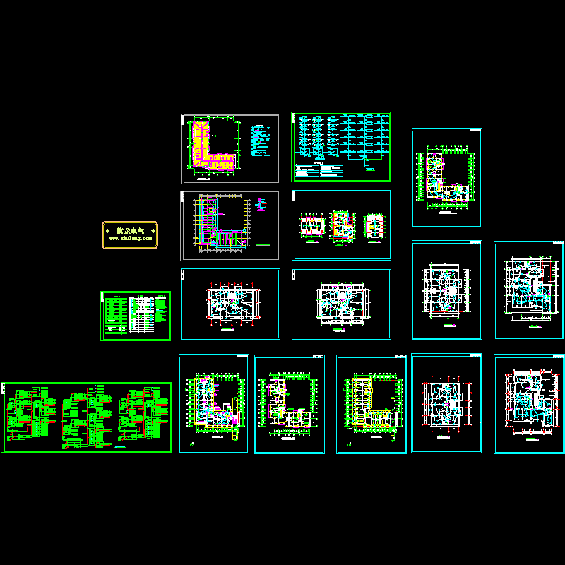 7层住宅楼电气设计CAD施工图纸.dwg