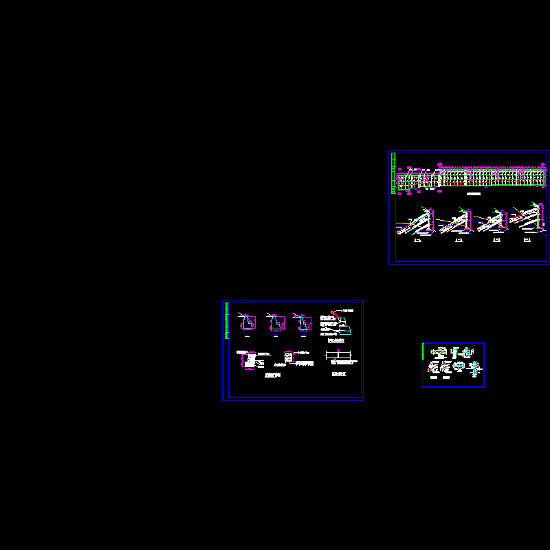 水厂挡土墙CAD详图纸(节点详图)(dwg)