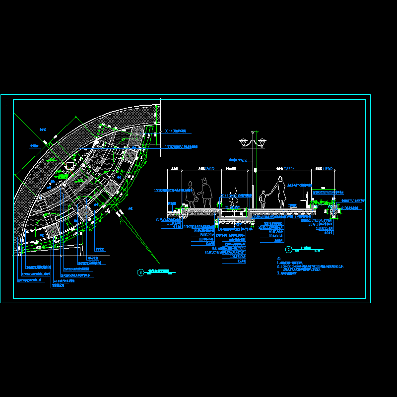 水景施工dwg格式CAD图纸(平面图)