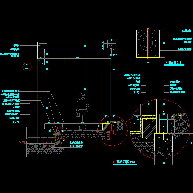 廊架结构CAD图纸(节点详图)(dwg)