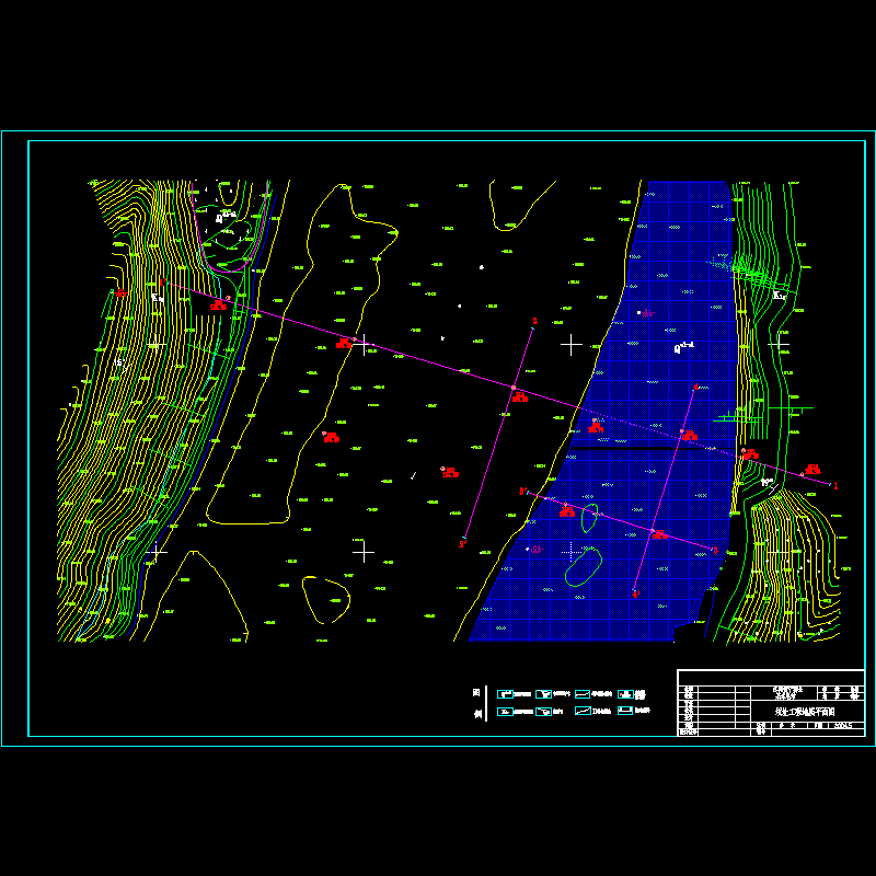坝址工程地质平面图.dwg