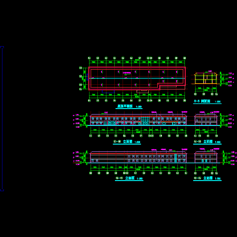 建初02-后勤综合楼屋顶平面图、立面、剖面-final_t3.dwg