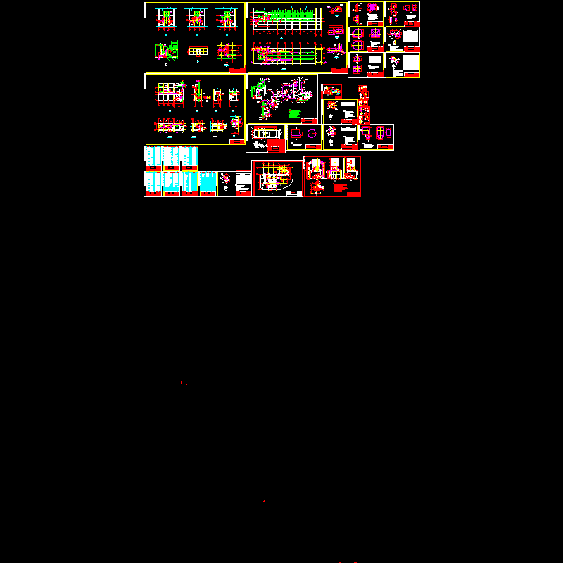 除尘系统平面及系统CAD图纸(材料表)(dwg)