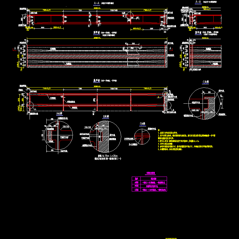 p006 桥宽19.75m l=30m预应力砼连续t梁一般构造图（一）.dwg