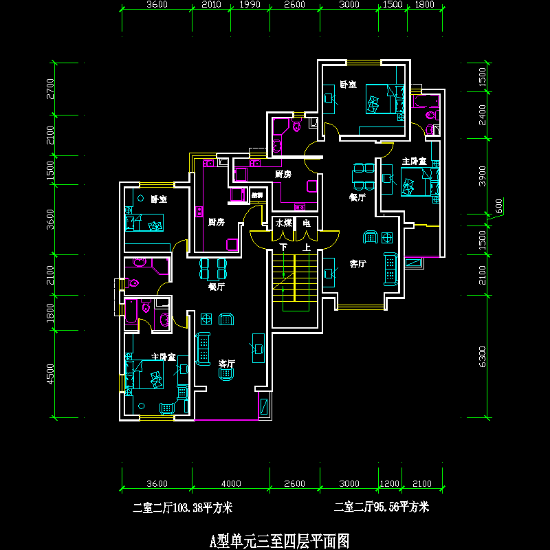 二室二厅103平米n03.dwg