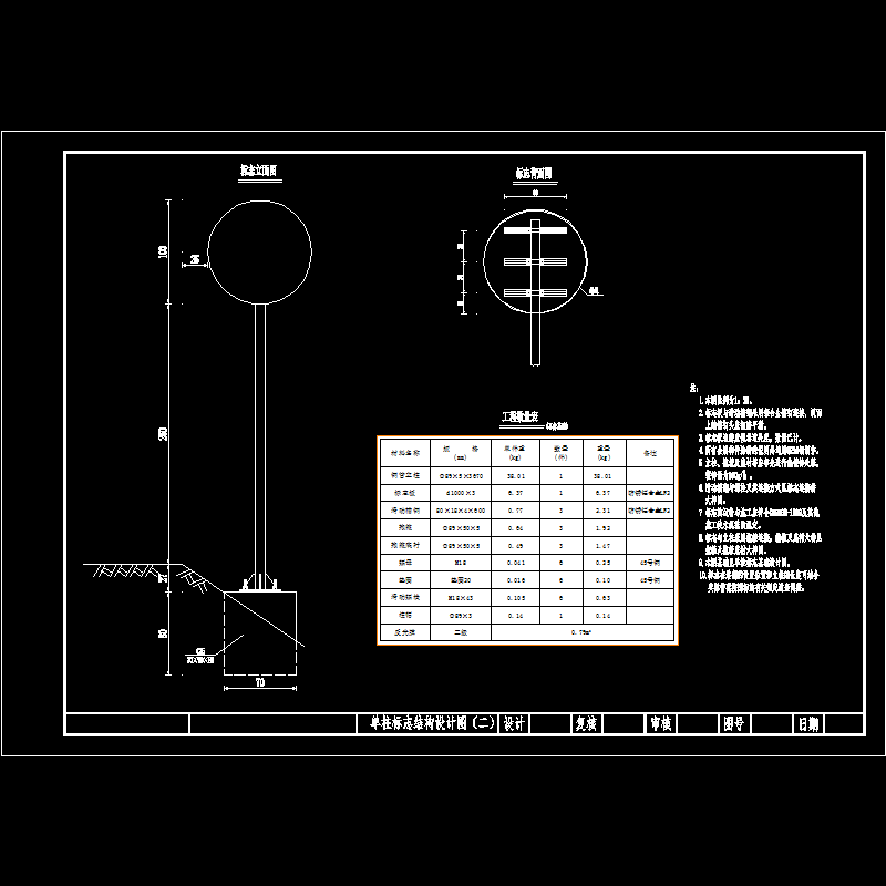 单柱标志结构设计图（二）.dwg
