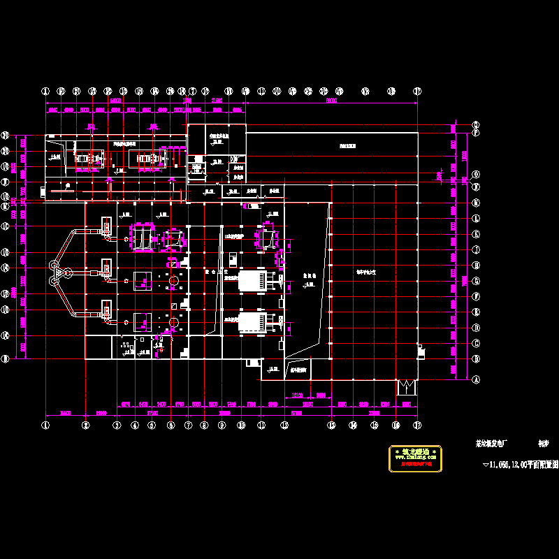 主厂房11.055,12.00m平面布置图.dwg