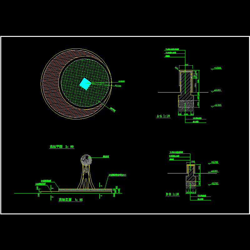 花坛剖面图 - 1