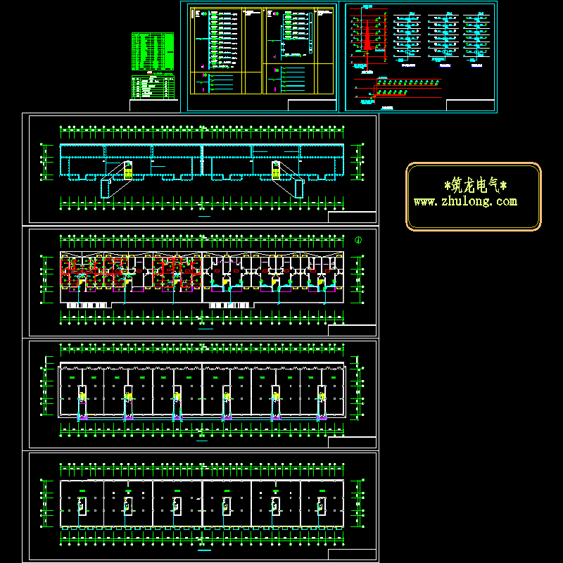 6层住宅楼电气设计CAD施工图纸.dwg