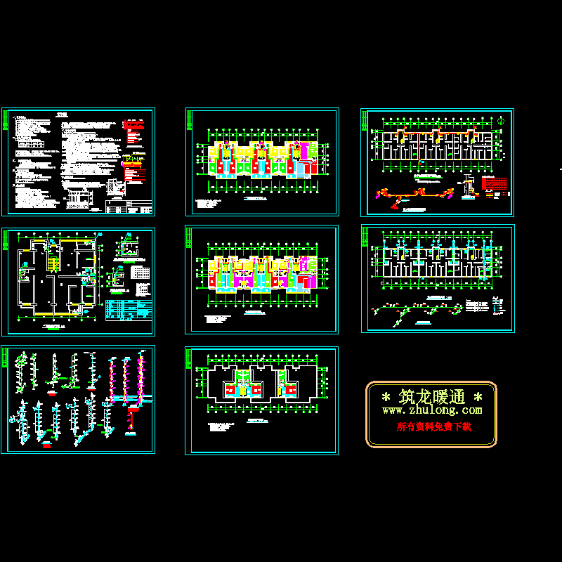3491平米住宅水暖CAD施工图纸全套（设计说明）.dwg