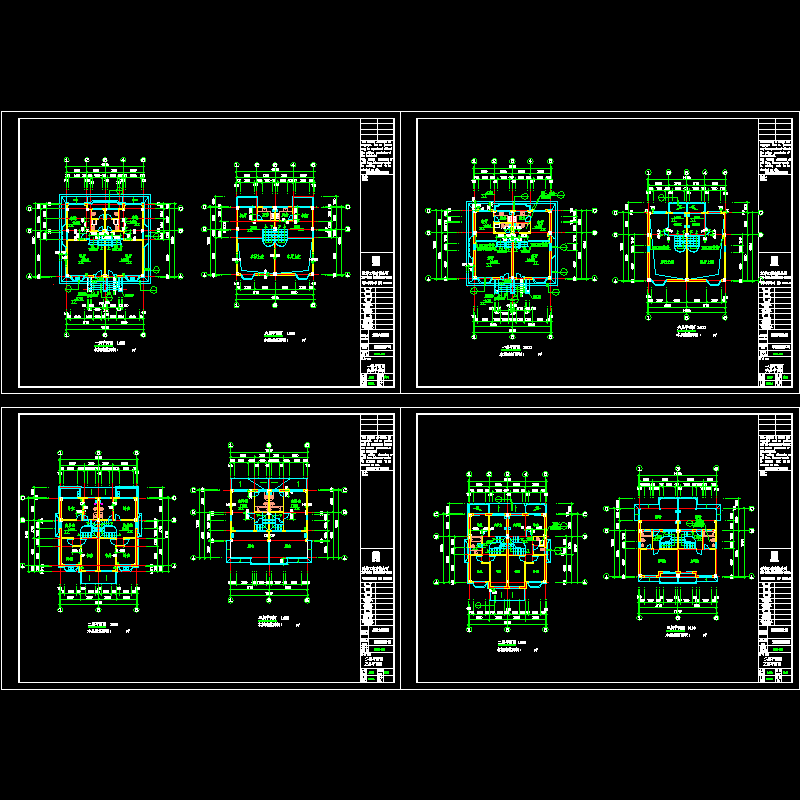 郑州双拼平面图.dwg