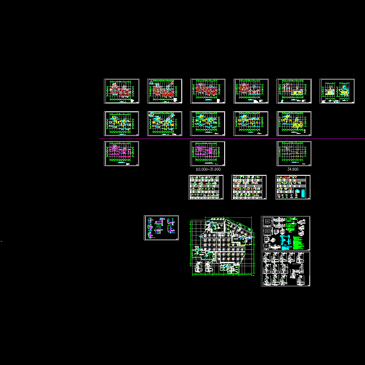 剪力墙结构住宅结构设计CAD施工图纸.dwg