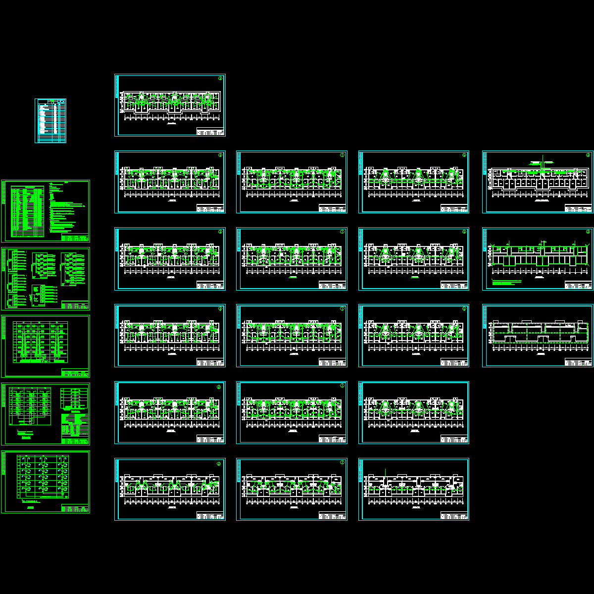 6层住宅楼全套电气CAD施工图纸.dwg