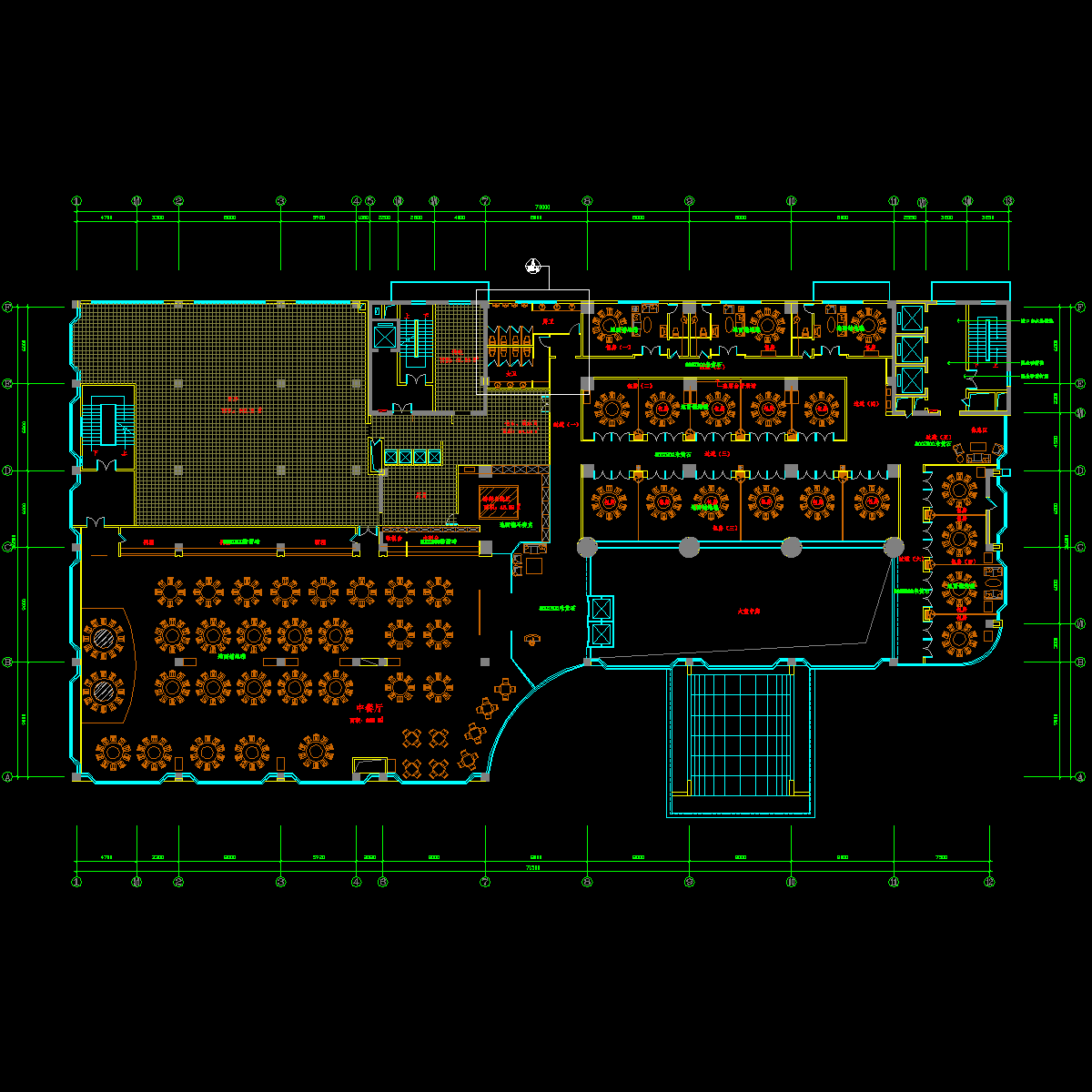 2f中餐厅平面图.dwg