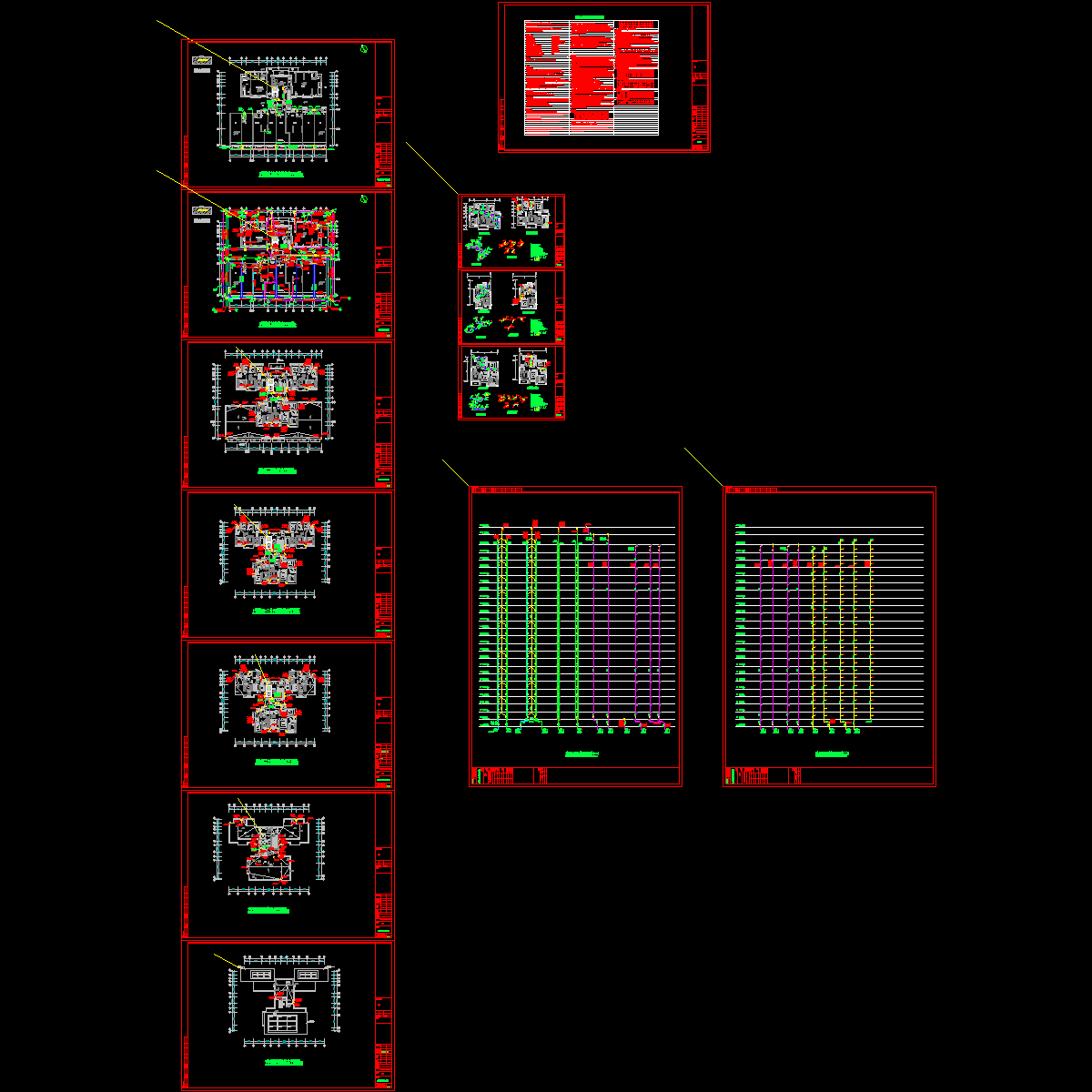 90546平米32层公馆给排水CAD施工图纸.dwg