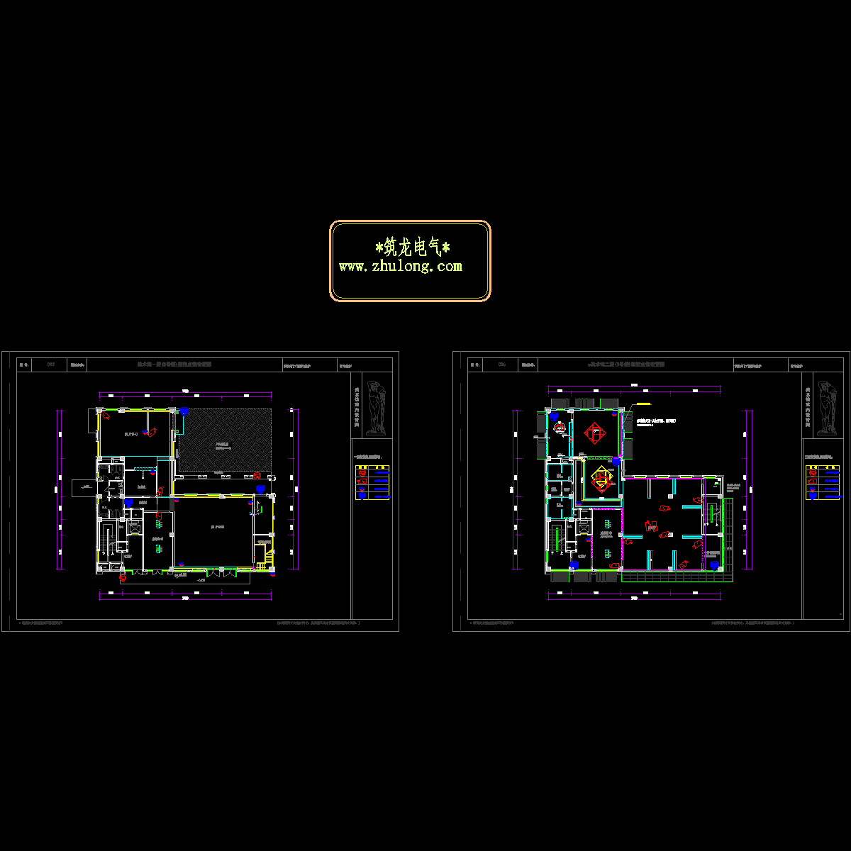 [CAD]地上2层美术馆弱电监控点位布置施工图纸.dwg