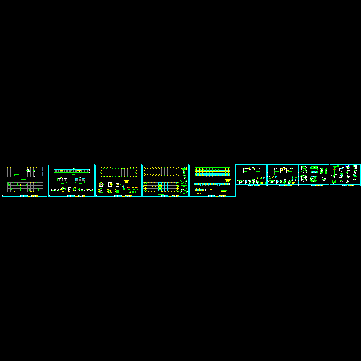 [CAD]金属配件生产车间大样图，共9张.dwg