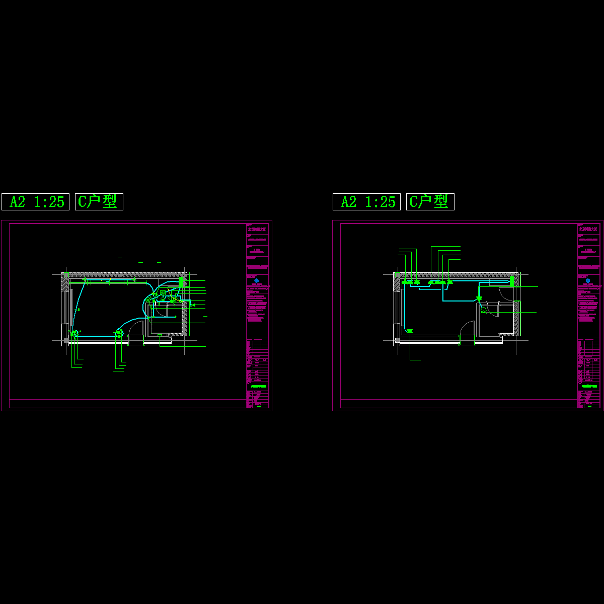 c户型2404标间电气平面图.dwg