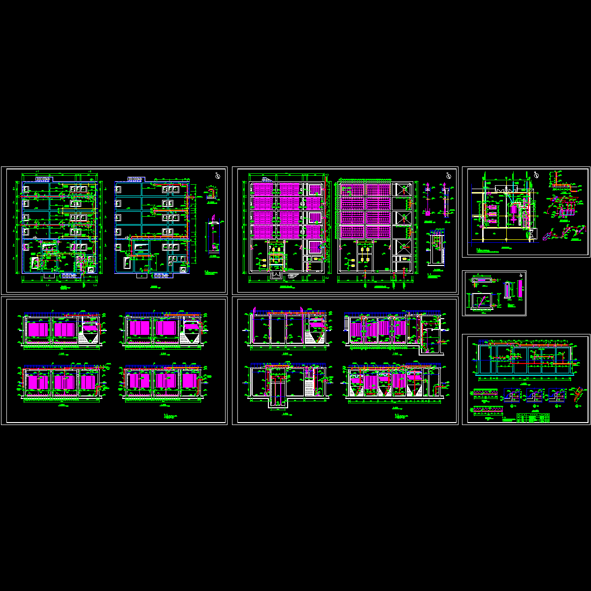 制药公司污水厂工艺CAD施工图纸.dwg