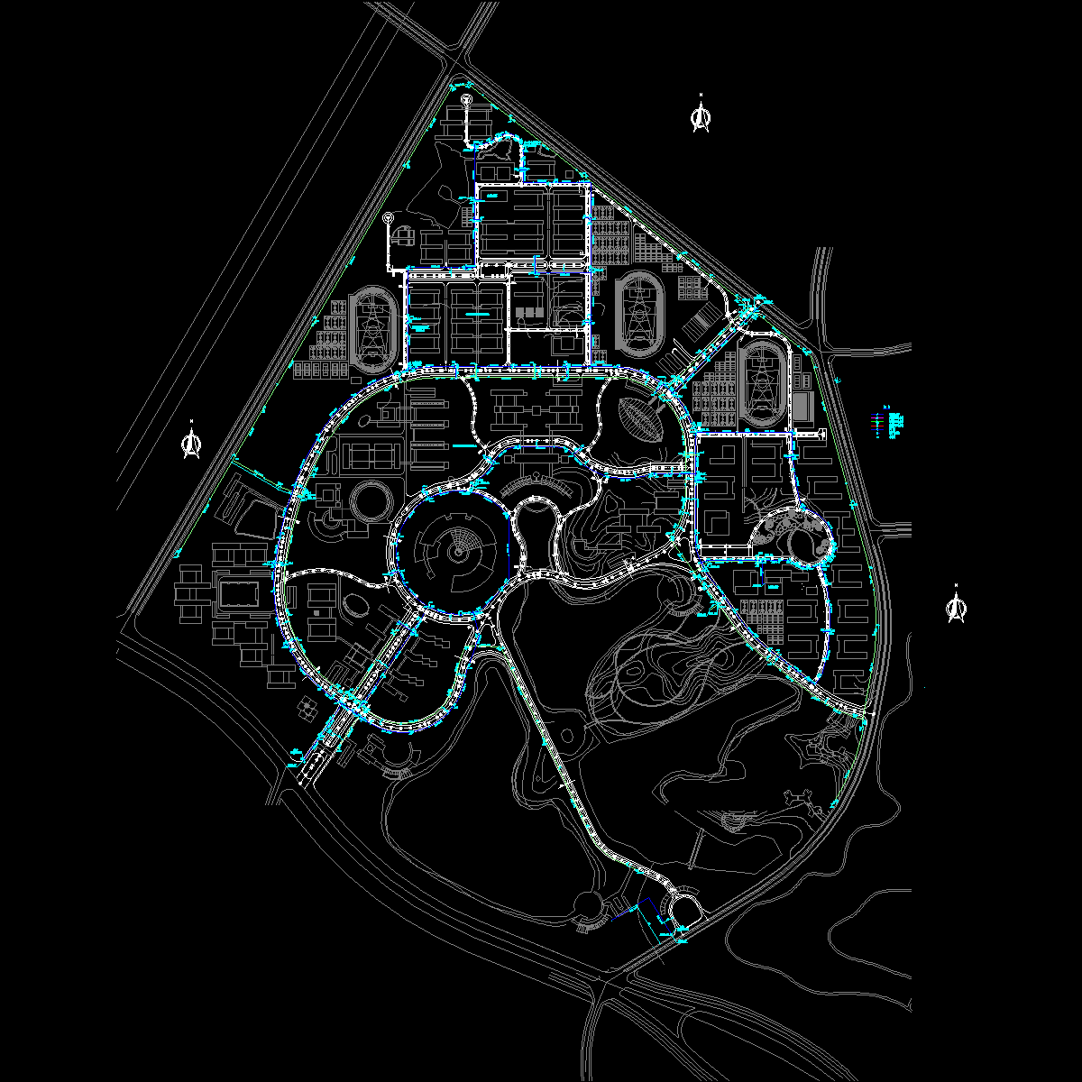 市政及绿化给水管道平面图.dwg