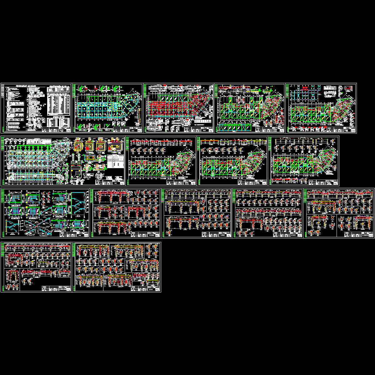 多层底框结构CAD施工图纸.dwg