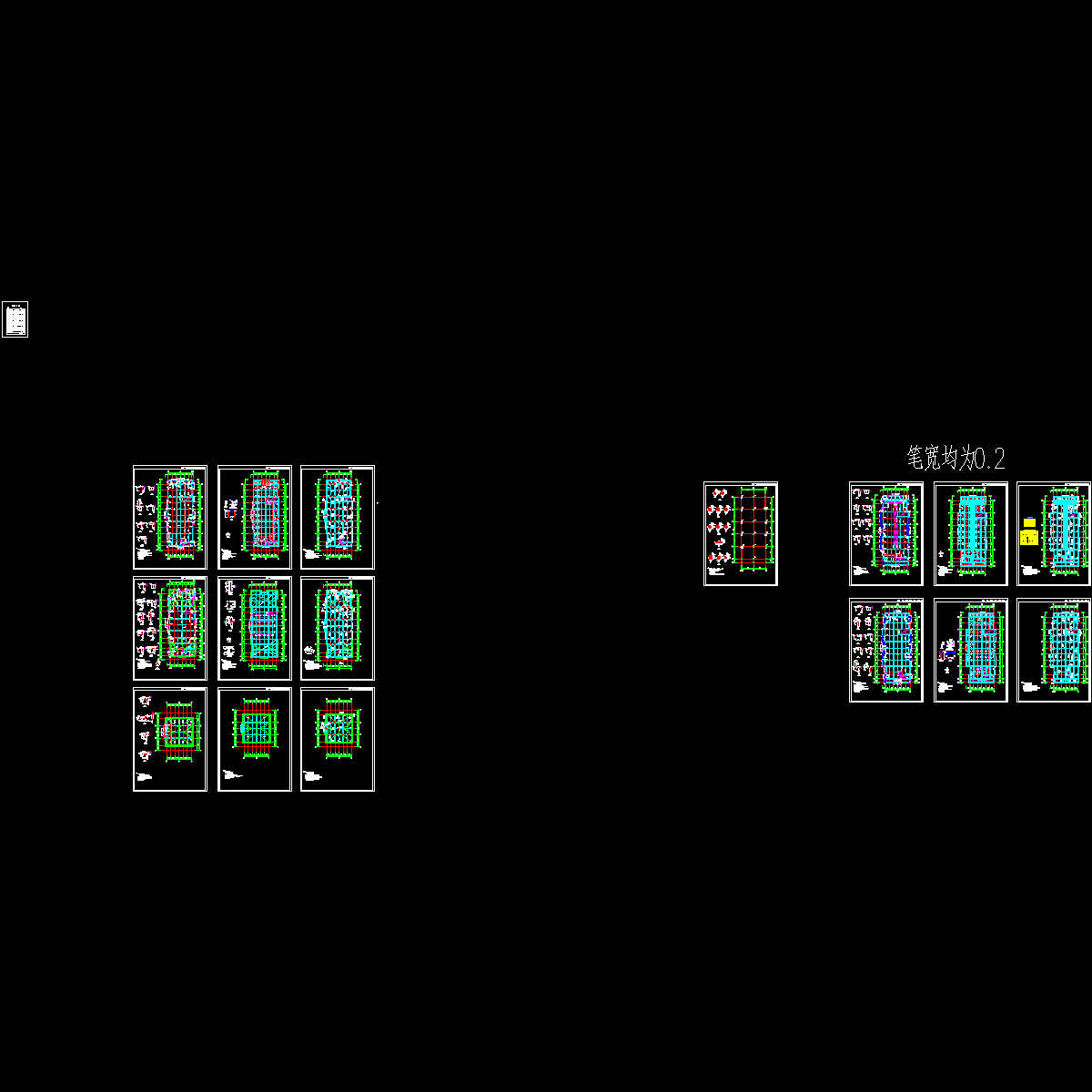 6层住宅楼结构设计CAD施工图纸.dwg