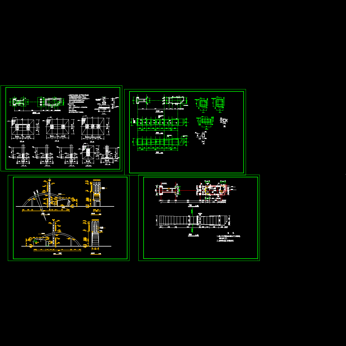 大门建筑施工CAD图纸(结构平面图).dwg