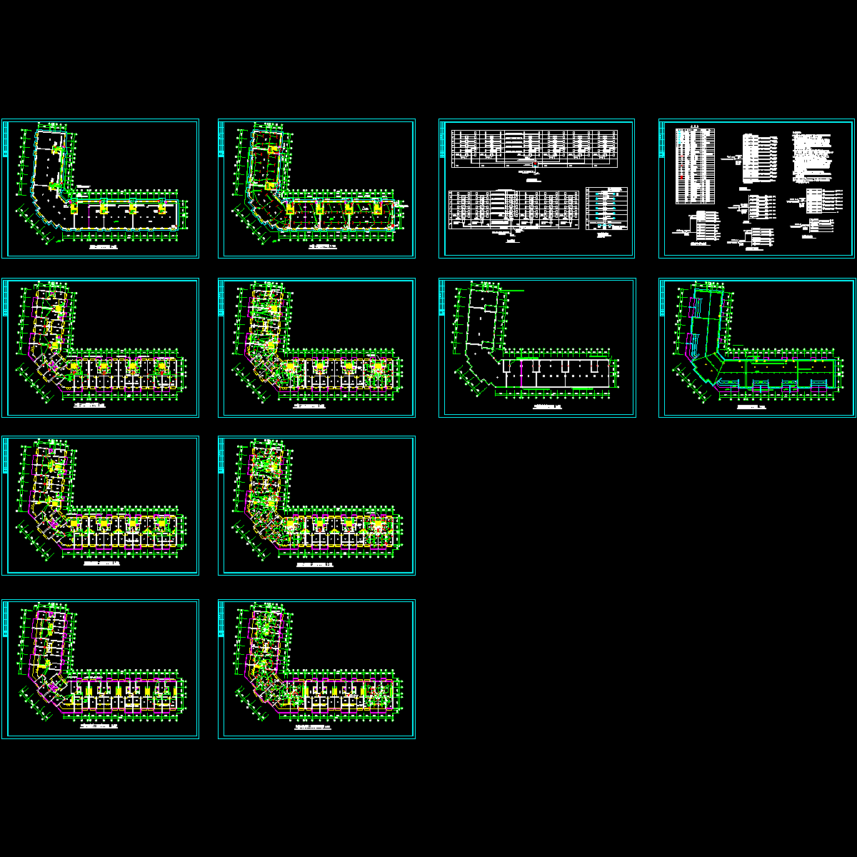 6层住宅楼全套电气CAD施工图纸.dwg