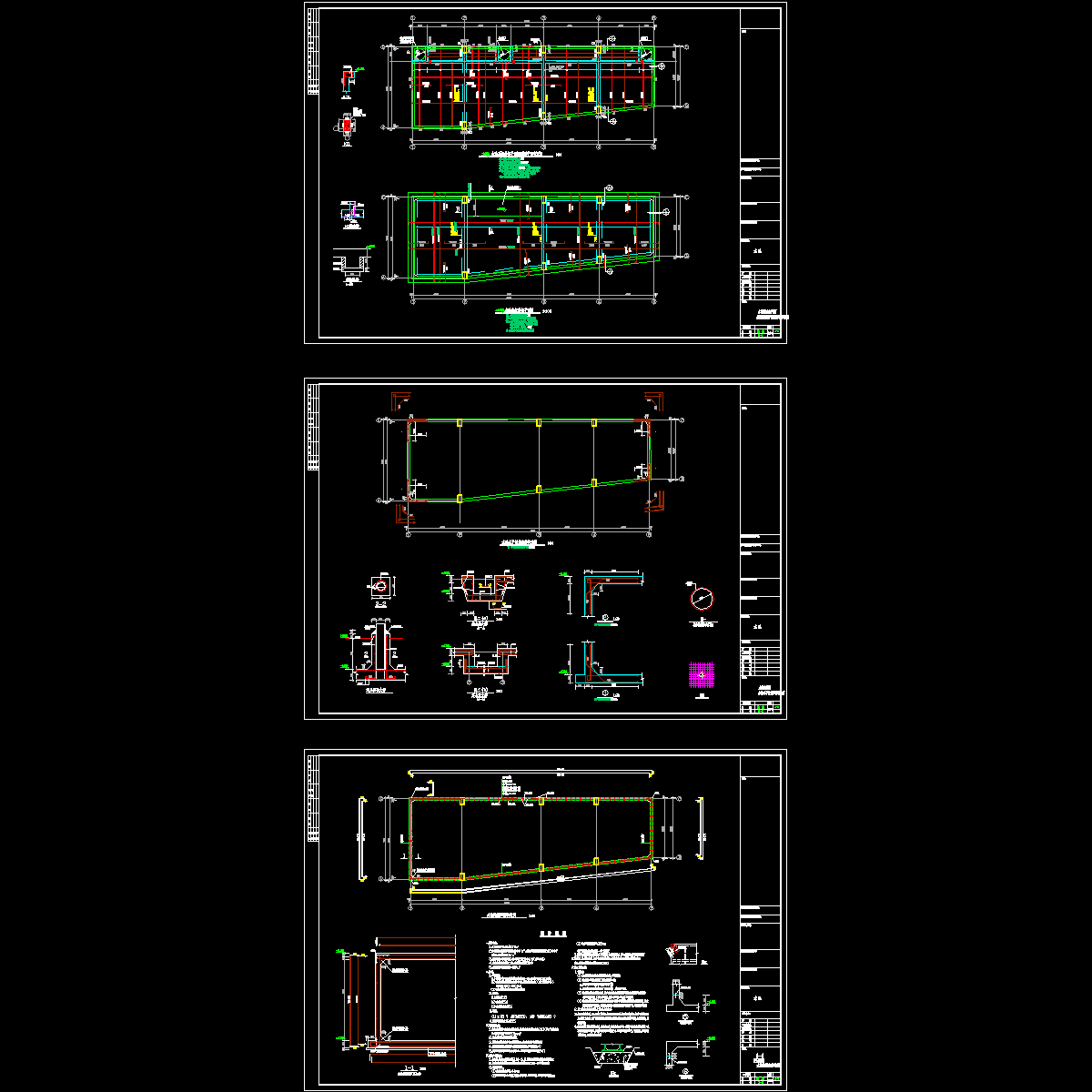 水池结构CAD施工图纸(平面布置图).dwg